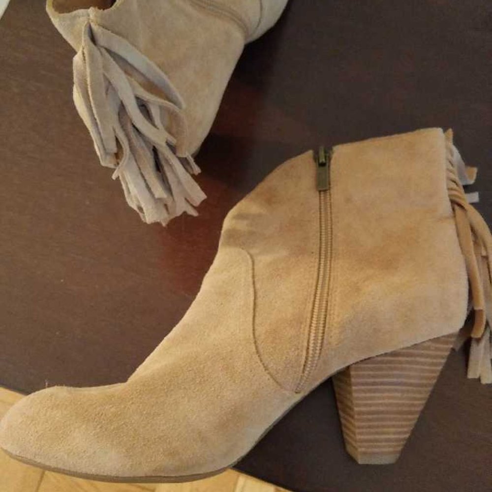 Jessica Simpson Suede Fringed Booties - Picture 3 of 3